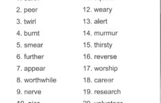 Ideas Collection 5Th Grade Spelling Words The Best Db excel