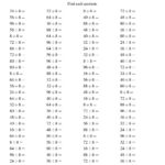 Individual Division Fact 8 A Division Worksheet Division Worksheets