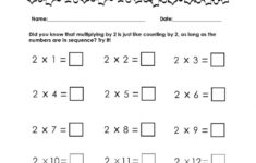 Intro To Multiplication Multiplying By 2 Worksheets 99Worksheets