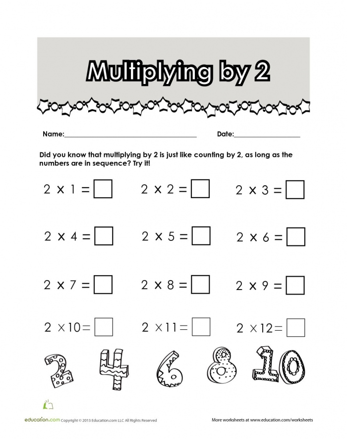 Intro Multiplication Worksheets