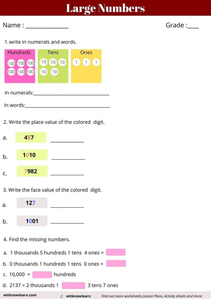 Free Printable Multiplication Worksheets For Grade 3