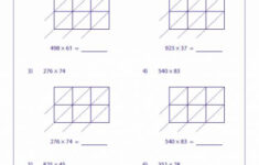 Lattice Multiplication Worksheets 4th Grade Lattice Multiplication