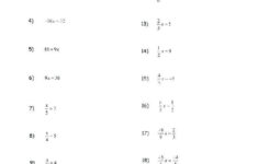 Literal Equations Worksheet Answers 4th Grade Algebra Grade
