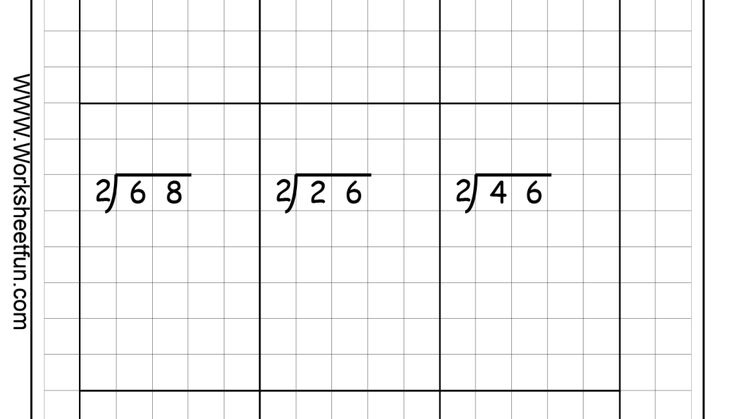 Long Division 2 Digits By 1 Digit Without Remainders 10 