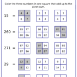 Match Sum Maker Free Math Worksheets