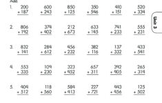 Math Grade 3 3 Digit Addition And Subtraction And Multiplication Facts