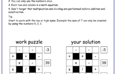 Math Squares Puzzle Worksheet Maker Edu games