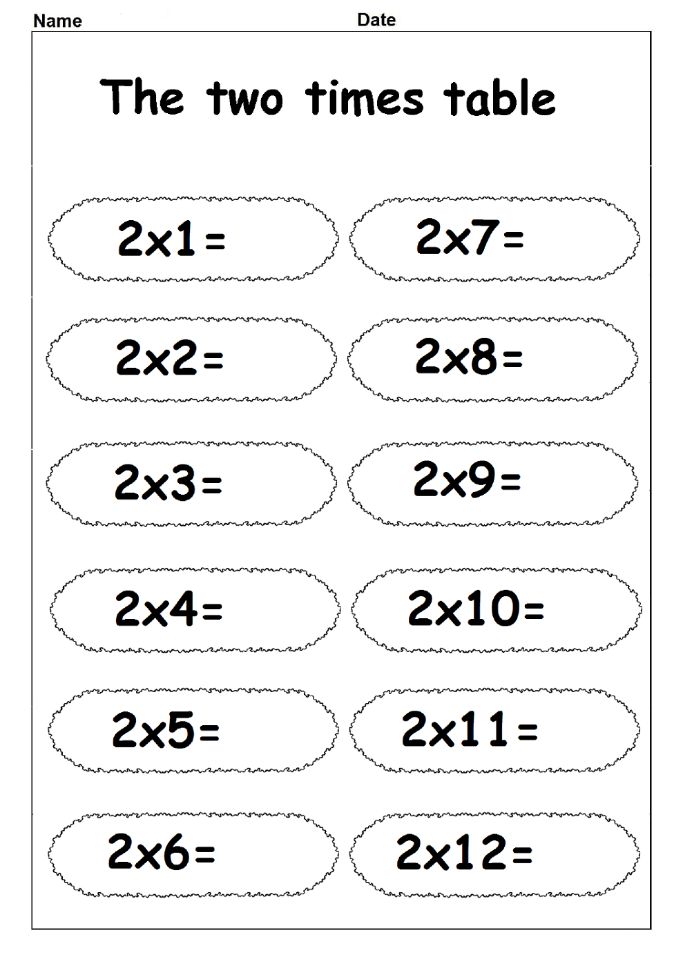 Learn Multiplication Worksheet Multiplication Worksheets