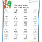 Math Worksheet Multiply Multiple Of 3 Digits With 2 Digits 3