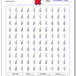 Math Worksheets Multiplication Multiplication Three Times Table