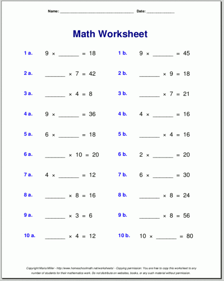 Math For Class 4 Multiplication