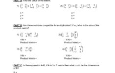 Matrix Multiplication Worksheet
