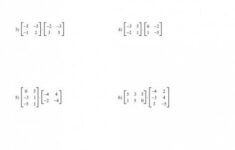 Matrix Multiplication Worksheet
