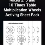 Mixed 2 5 And 10 Times Table Multiplication Wheels Worksheet Pack