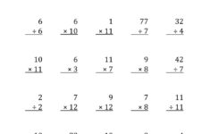 Mixed Multiplication And Division Facts Worksheet