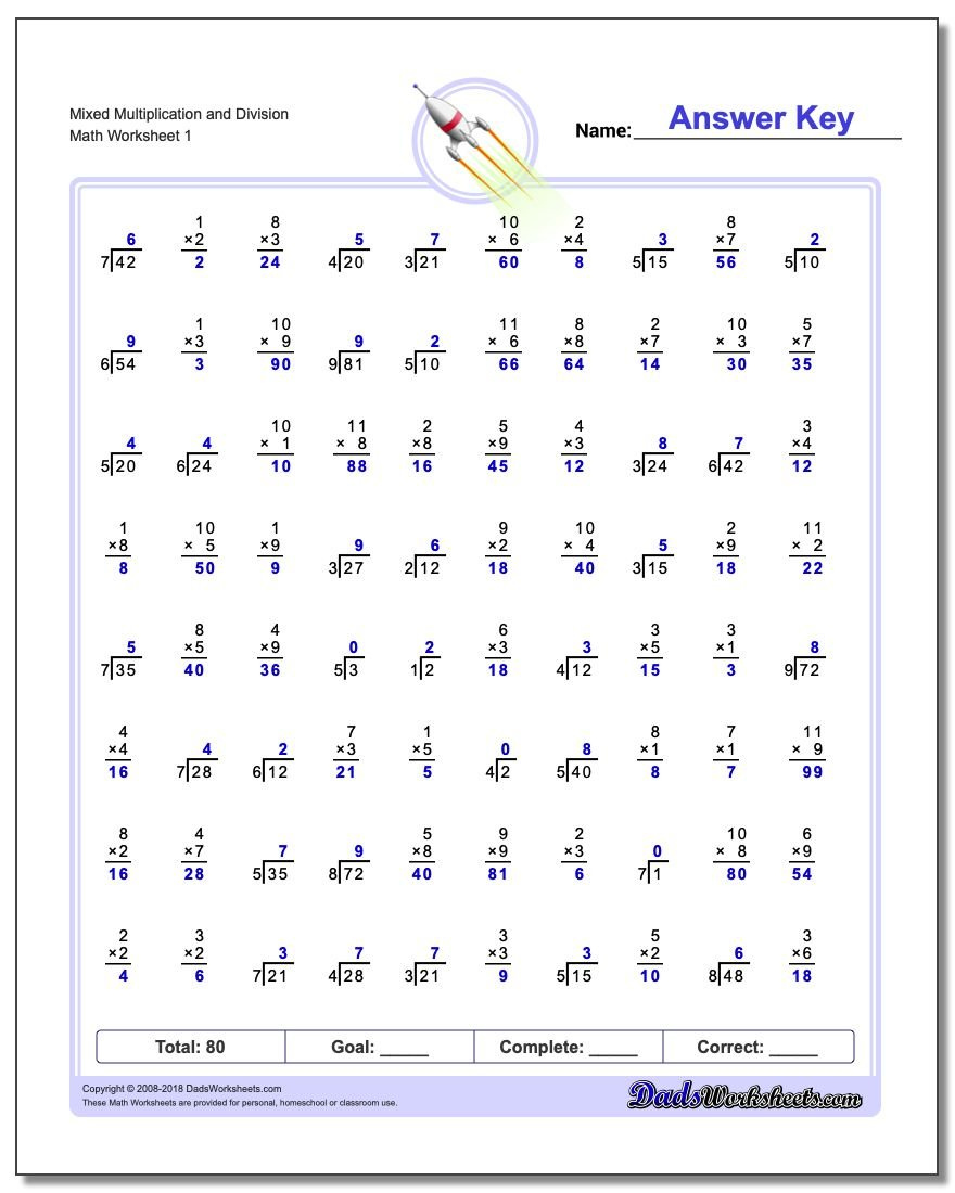 Mixed Multiplication And Division