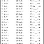 Mixed Multiplication Times Table Worksheets Four Free Worksheets