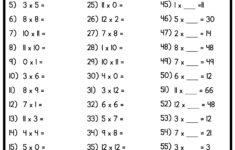 Mixed Multiplication Times Table Worksheets Four Free Worksheets