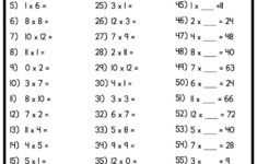 Mixed Multiplication Times Table Worksheets Four Free Worksheets