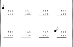 Multi Digit Multiplication Worksheet Learning Multiplication Facts