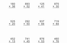 Multiple Digit Multiplication Worksheets Kids Learning Station Math
