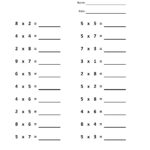 Multiplication 1 Minute Drill H 10 Math Worksheets With Etsy In 2021