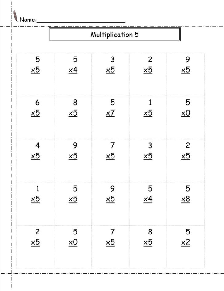 Multiplication Worksheets 5