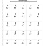 Multiplication 7 Printable Printable Multiplication Worksheets