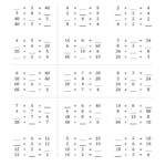 Multiplication And Division Fact Families Worksheets 3rd Grade Times
