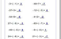 Multiplication And Division Facts