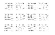 Multiplication And Division Relationship Worksheets Times Tables