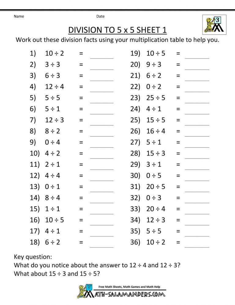 Multiplication And Division Worksheets Grade 3 Multiplication Worksheets