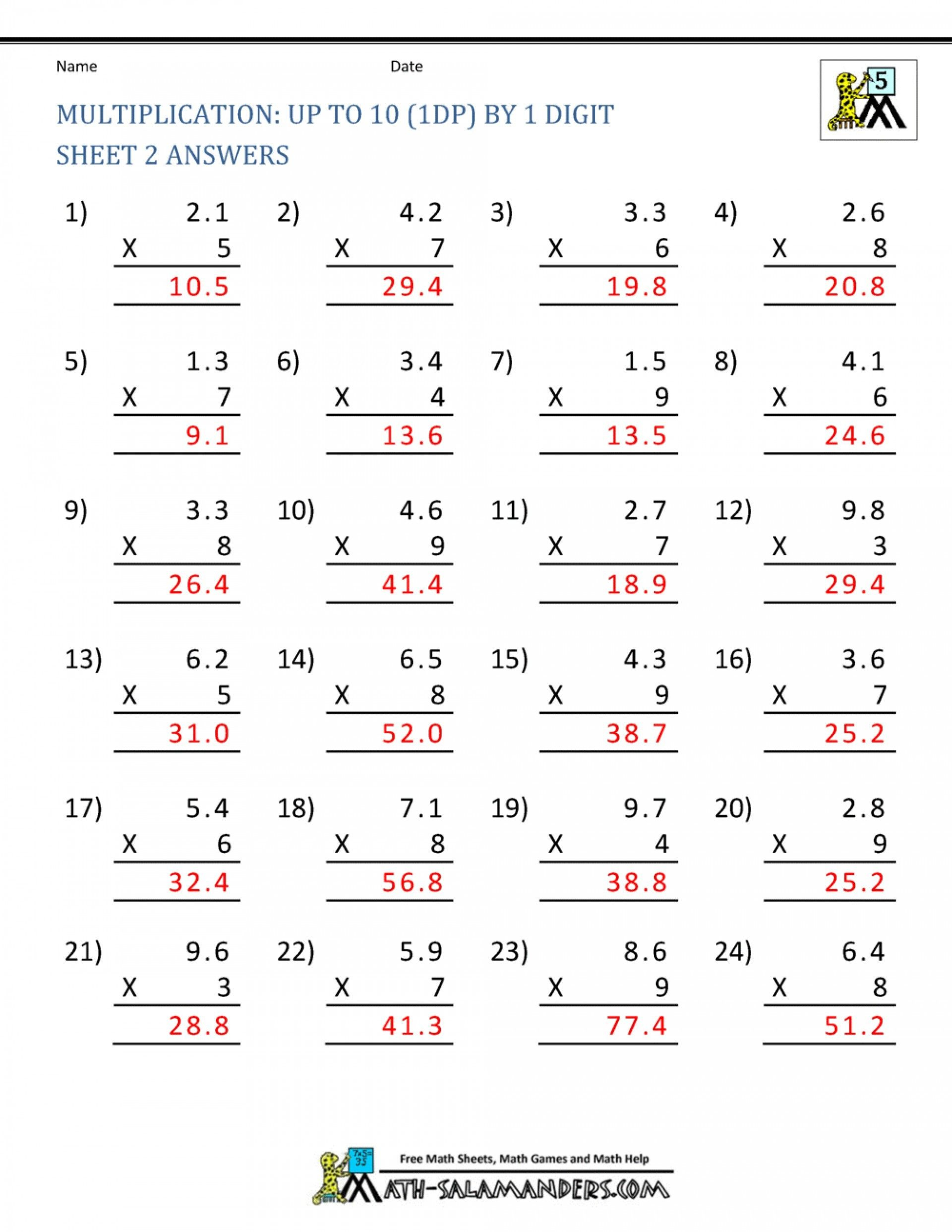 Multiplication And Division Worksheets Year 5 Times Tables Worksheets