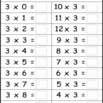 Multiplication Basic Facts 2 3 4 5 6 7 8 9 Eight Math
