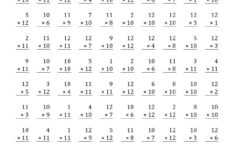 Multiplication By 12 Worksheets