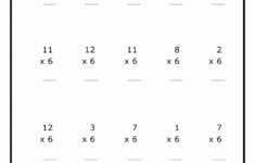 Multiplication By Sixes Worksheet