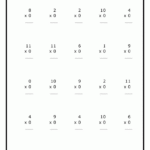 Multiplication By Zero Worksheet