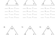 Multiplication Division Fact Triangles Worksheets Times Tables Worksheets