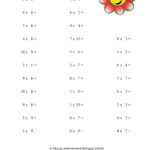 Multiplication Division Facts Review Worksheet