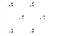 Multiplication Double Digit Math Worksheets With Answers pdf Year 3