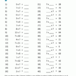 Multiplication Drill Sheets 3rd Grade