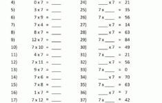 Multiplication Drill Sheets 3rd Grade