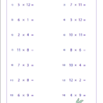 Multiplication Drill Worksheets