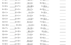 Multiplication Drills 12s Multiplication Worksheet With Answers