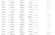 Multiplication Drills 3s Multiplication Worksheet With Answers