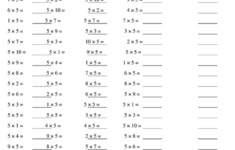Multiplication Drills 5s Multiplication Worksheet With Answers
