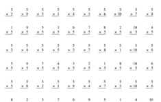 Multiplication Drills 5s Multiplication Worksheet With Answers