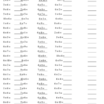 Multiplication Drills 6s Multiplication Worksheet With Answers