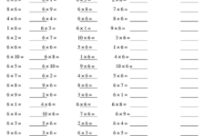 Multiplication Drills 6s Multiplication Worksheet With Answers