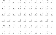 Multiplication Drills 7s Thekidsworksheet